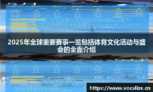 2025年全球重要赛事一览包括体育文化活动与盛会的全面介绍