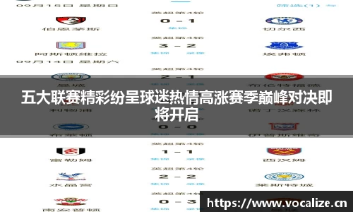 五大联赛精彩纷呈球迷热情高涨赛季巅峰对决即将开启