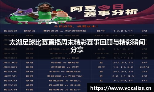 太湖足球比赛直播周末精彩赛事回顾与精彩瞬间分享